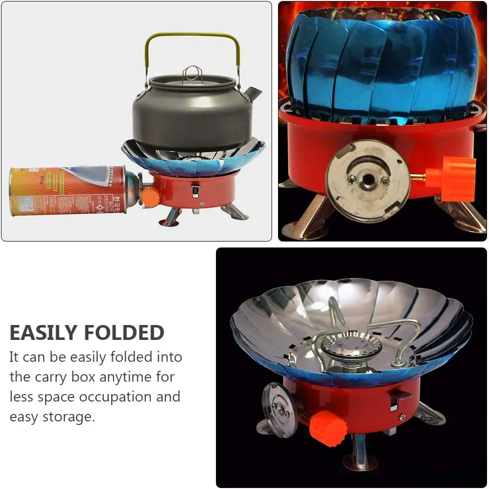 Portable Lotus Design Camping Gas Stove Windproof Stove Outdoor Stove Burner Exquisite Home Accessories