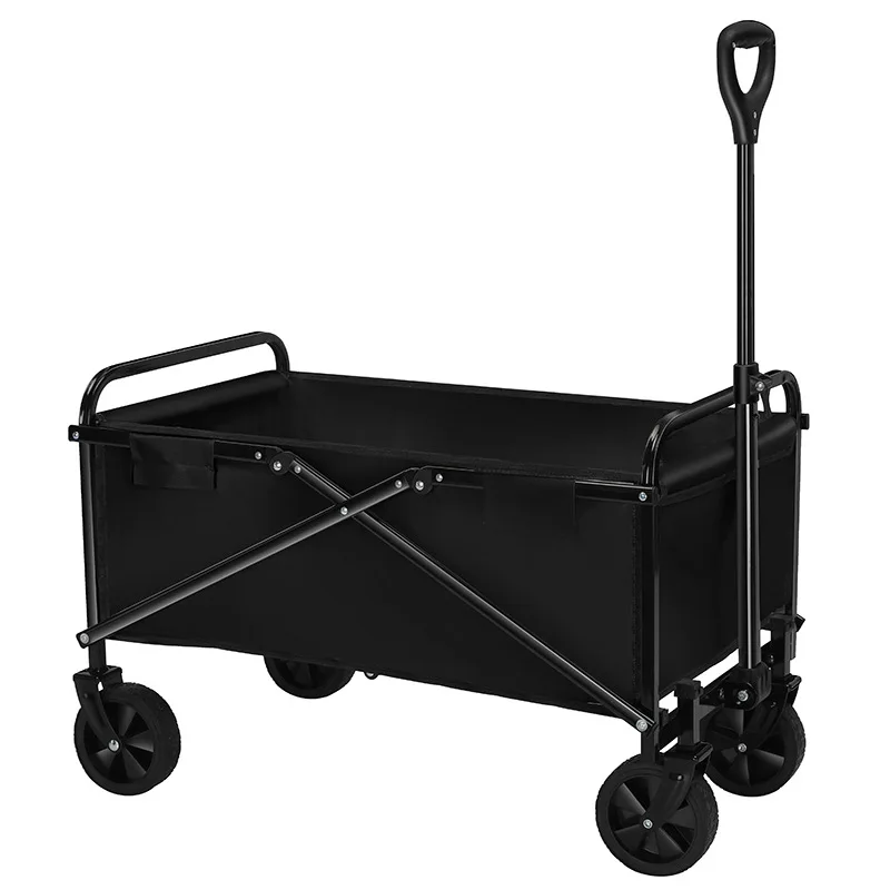 Outdoor camping  trailer foldable stall trolley hand pull travel camping picnic trolley