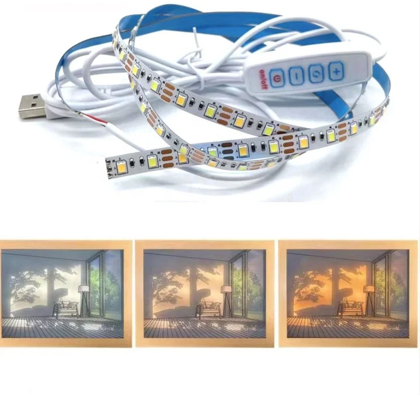 5V Led Light Color Dimmer Switch Matching Charging Cord Inline Switch On Off Male USB Power Cable
