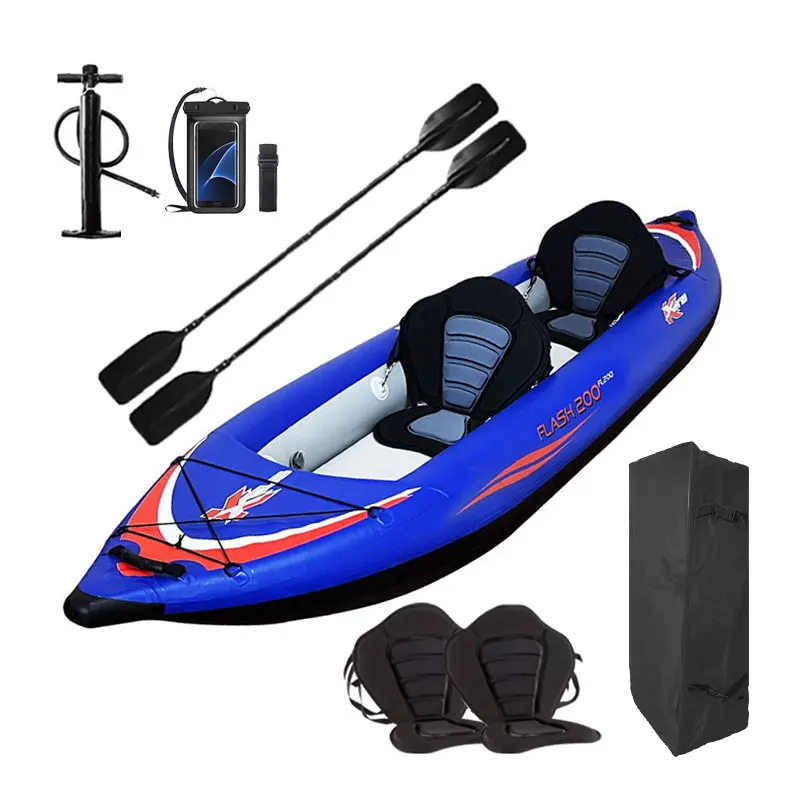 Zebec New Trendy Inflatable Kayak Drop Stitch Canoe Boat Sit On Top Portable Foldable Kayak For Fishing Recreational
