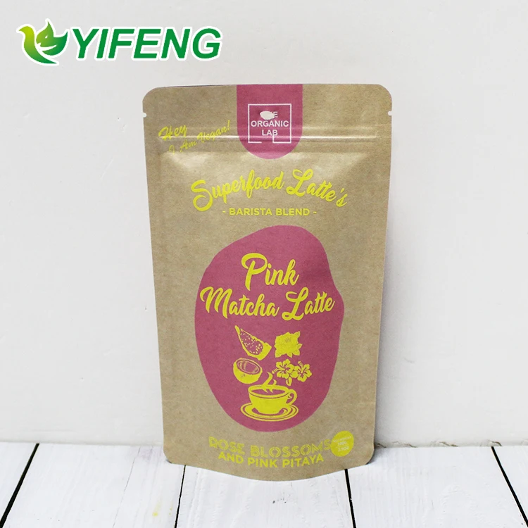 80 Gram Kraft Paper Backpack Made Of With Ziplock Big Dried Fruit Eco-friendly Food Packaging Zippered Bag