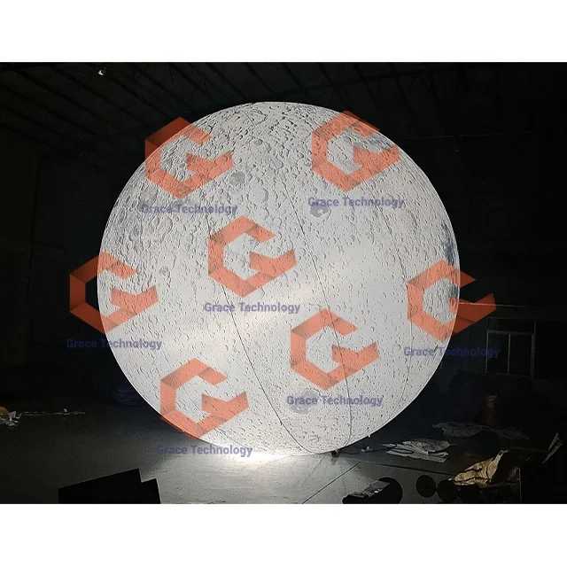 5m LED Lighting Inflatable Solar System Hanging Nine Planet Balloons for Promotion
