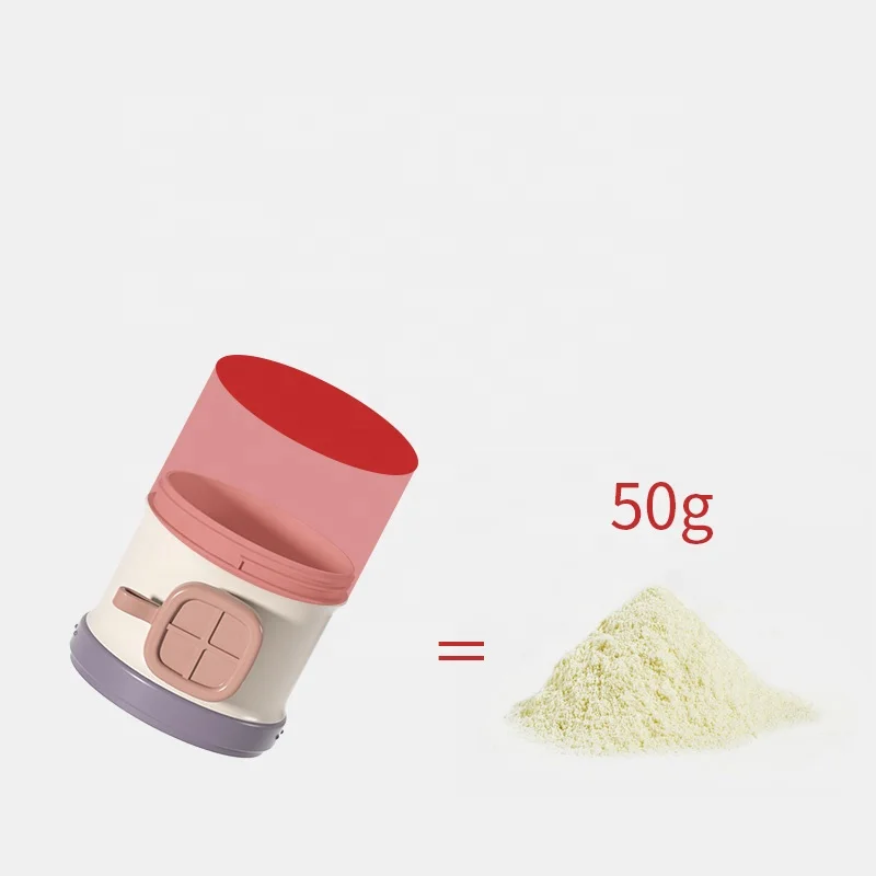 Baohui BBET Portable Infant Baby Toddler 3 Layer Food Snack Milk Powder Holder Pot Formula Storage Transparent