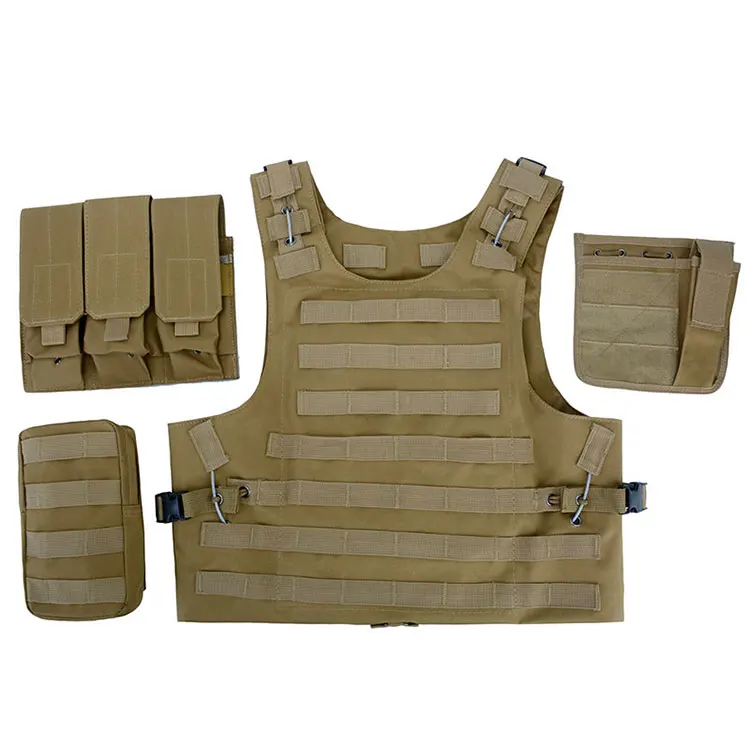 Gujia Stock Oxford Molle Tactical Gear Waterproof Fast Release High Visibility Amphibious Gilet Tactique Tactical Vest