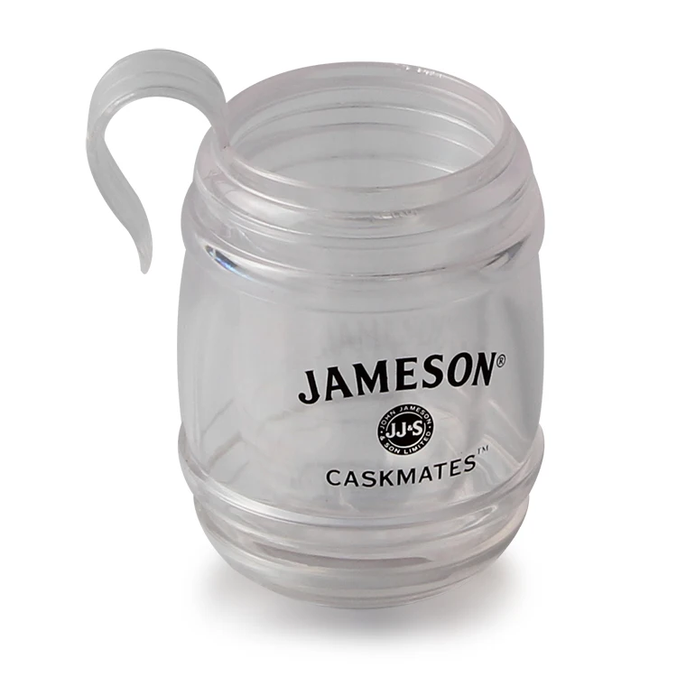 BSCI Audited Factory 2 OZ Customized Plastic Hook Shot Glasses High Quality Plastic Hanging Shot Glass