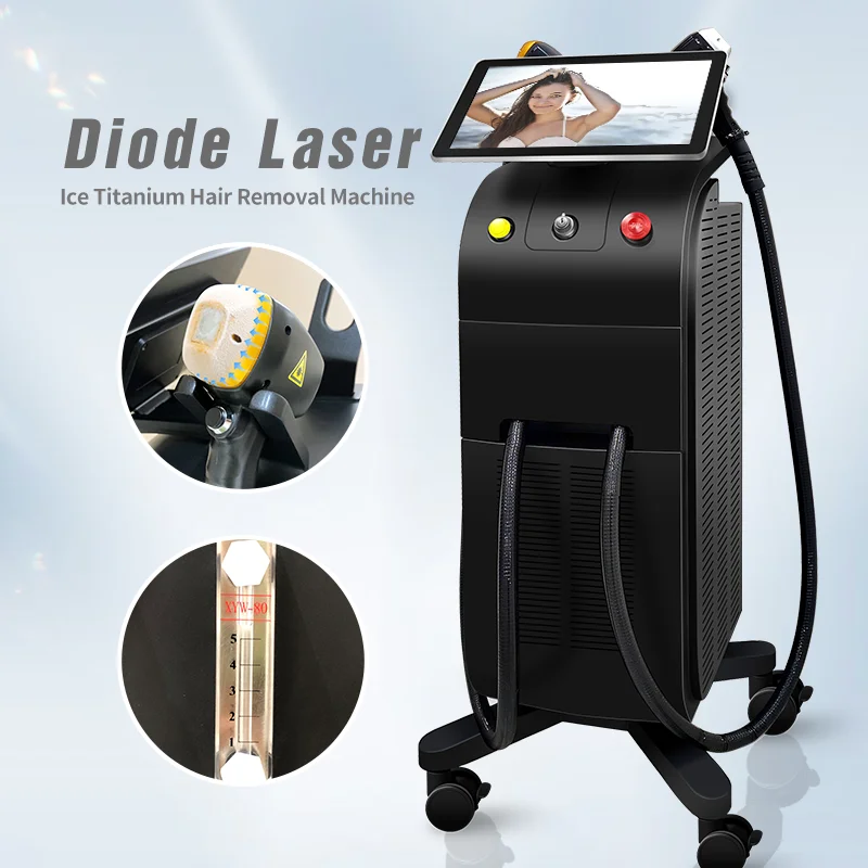 Diode Laser 808nm 755nm 1064nm Hair Removal Cosmetic Beauty Machine Ice Titanium Platinum Triple Waves Depilaction Medical Equi