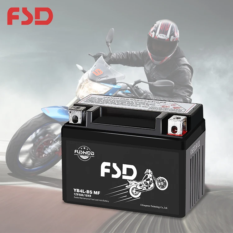 Wholesale Price Long Cycle Life 12V 4Ah Motorcycle Starting Battery Maintenance Free Lead Acid Battery