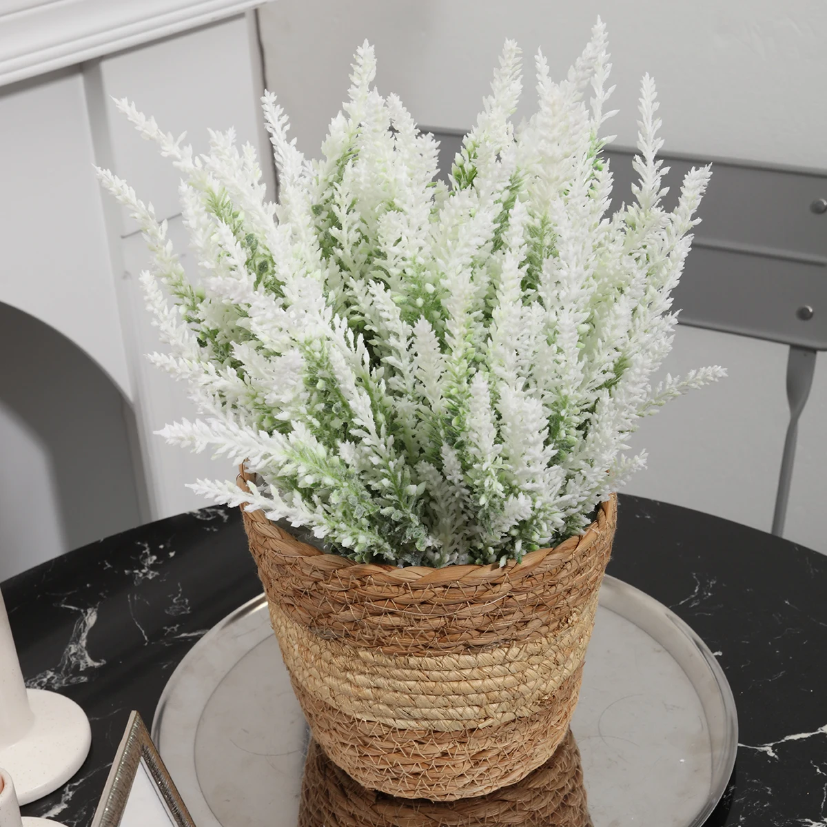 C-1664M-Yellow High Quality Indoor Simulation Artifical Plant 5 Ears Of Wheat Yellow For Wedding Decoration