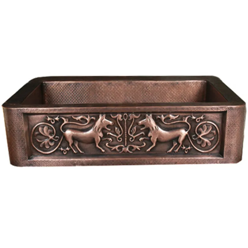 factory unique red Kitchen Copper Sinks