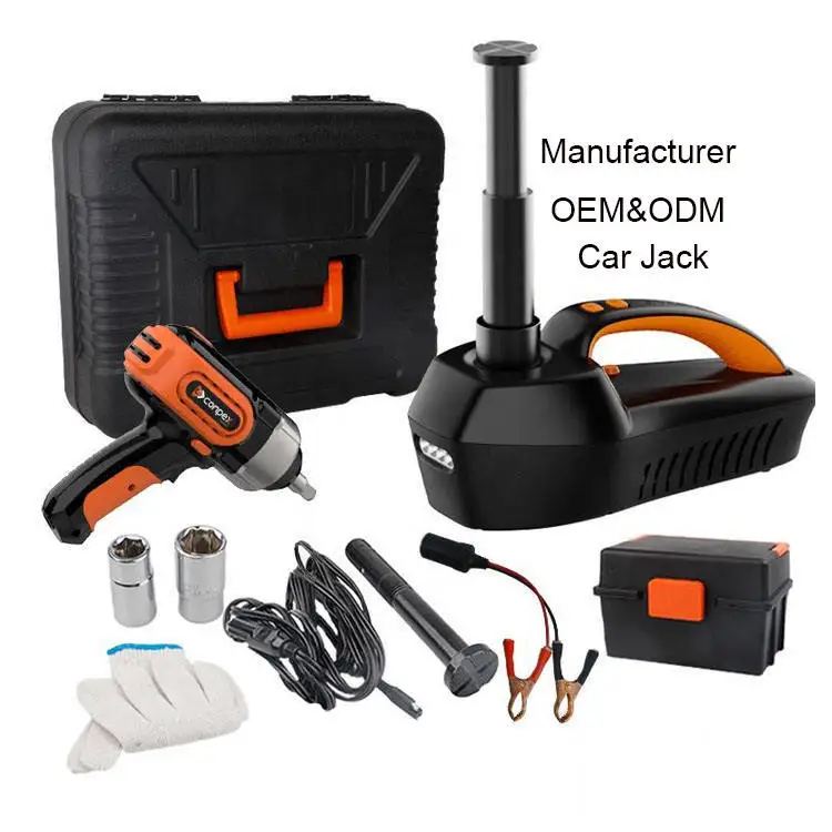 Custom 4 in 1 Automotive Car Repair Emergency Tool Kit 12 Volt Car Electr Hydraulic Jack Wrench Set Electric Jack for Car