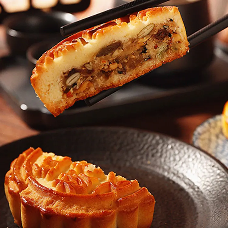 Mid-Autumn Festival Mooncake Mix Nuts  Gifts Box Moon Cake With High Quality Customized  Made in China