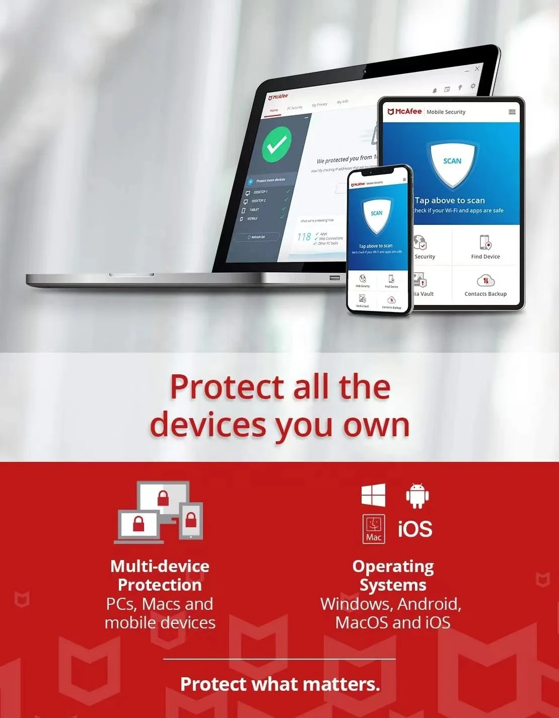 24/7 г. онлайн-доставка в наличии устройство McAfee LiveSafe 2022 1 год подписки