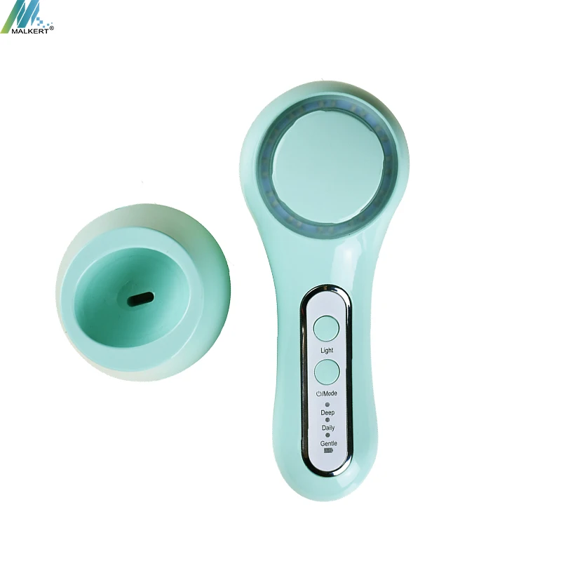 
2021New design cheap 3 in 1 Rechargeable ultrasonic wave magnetic massage silicone sonic rotating facial cleansing brush 