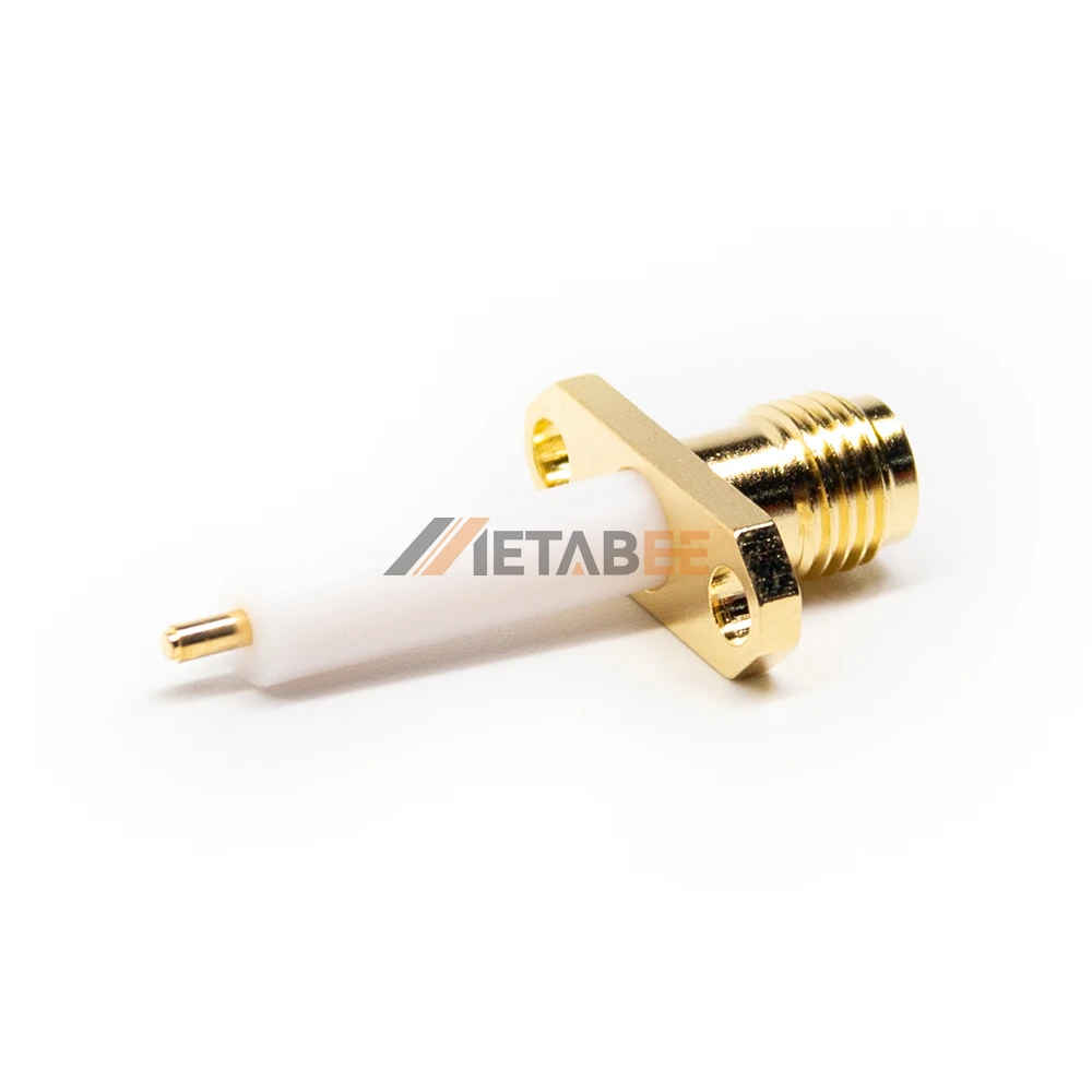 High-Quality RF Coaxial 2 Hole Flange SMA Connector for PCB