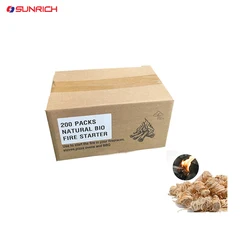 200 pcs per box Natural Eco Wood Wool Firelighter