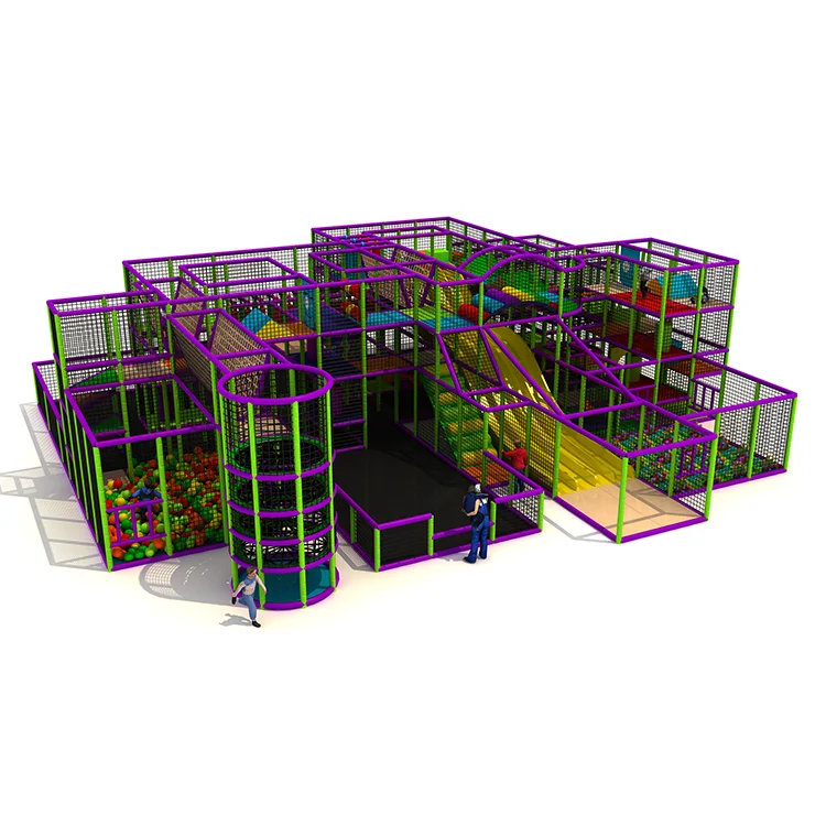 Custom Kindergarten Children Ball Pool Indoor maze Playground Equipment Big Kids Slides For Sale