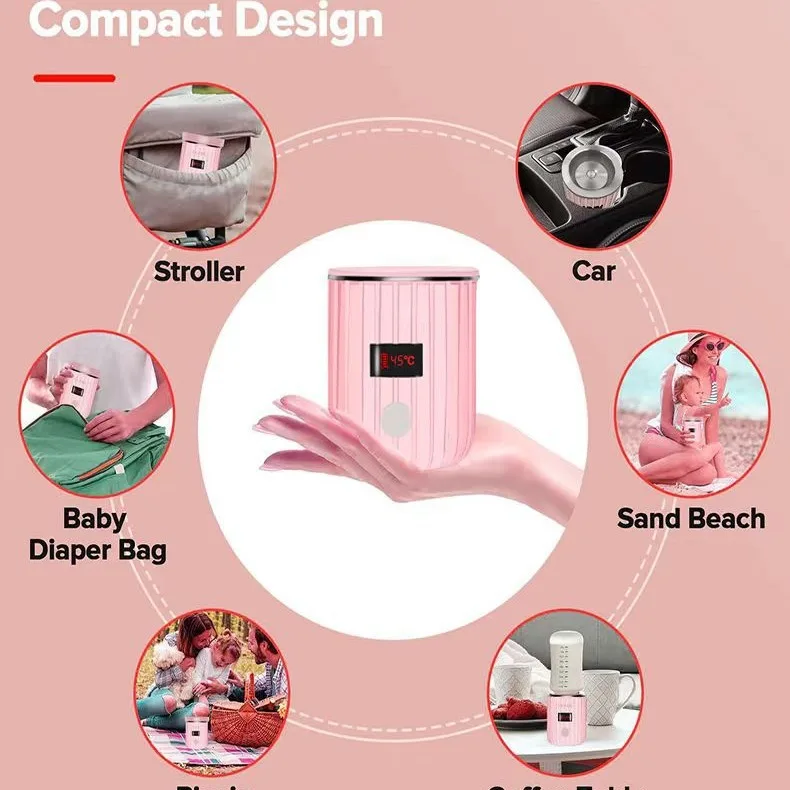 chauffe-biberon maternity product Portable Travel Bottle Warmer Milk Heater 6000mah Battery Fast Feeding Baby Bottle Warmer