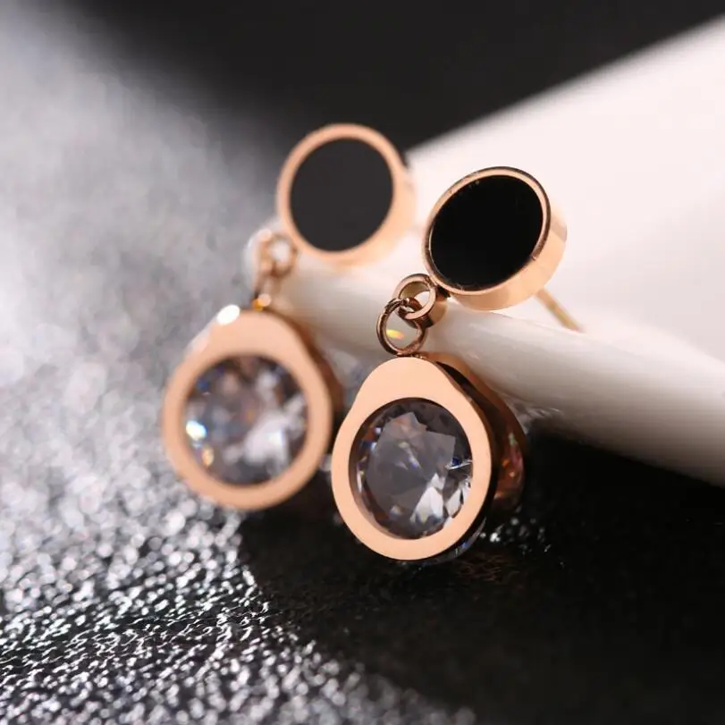 High Quality Surgical Grade Stainless Steel Earrings For Women Rose Gold Statement Earrings Fashion Jewelry wholesale