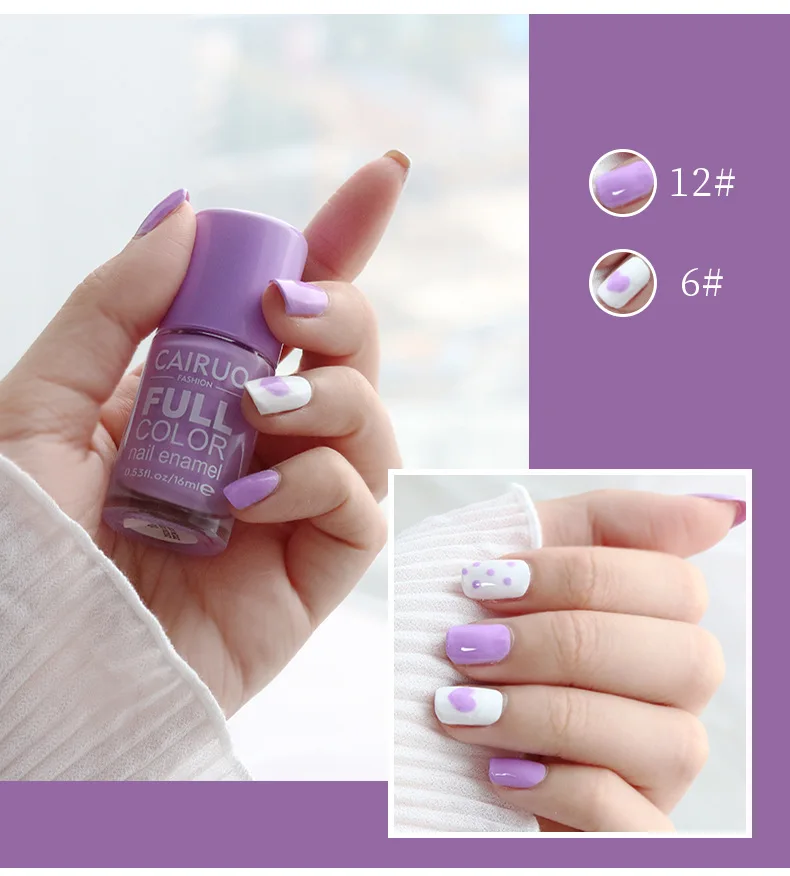 Private Label 16ml Not Peel Off Halal Vegan OEM Non Toxic quick-drying  Beauty Color Origin Nail Polish without UV lamp dry 