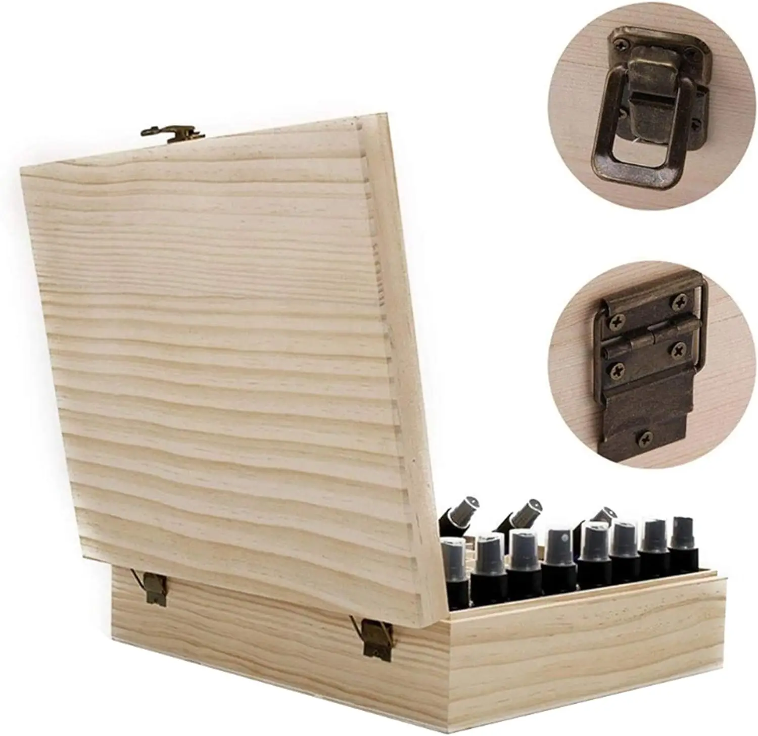 Custom Cross-Themed Pine Wood Perfume Drawer Nail Polish Wooden Gift Box for Essential Oils and Elegant Packaging