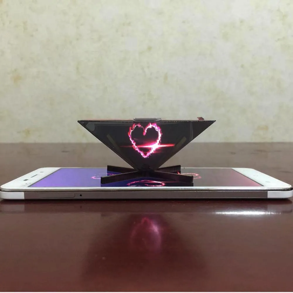 3D Hologram Pyramid Projector Tablet Naked Eye 3D Video Display Prism For All Smart Phone Cell Phone