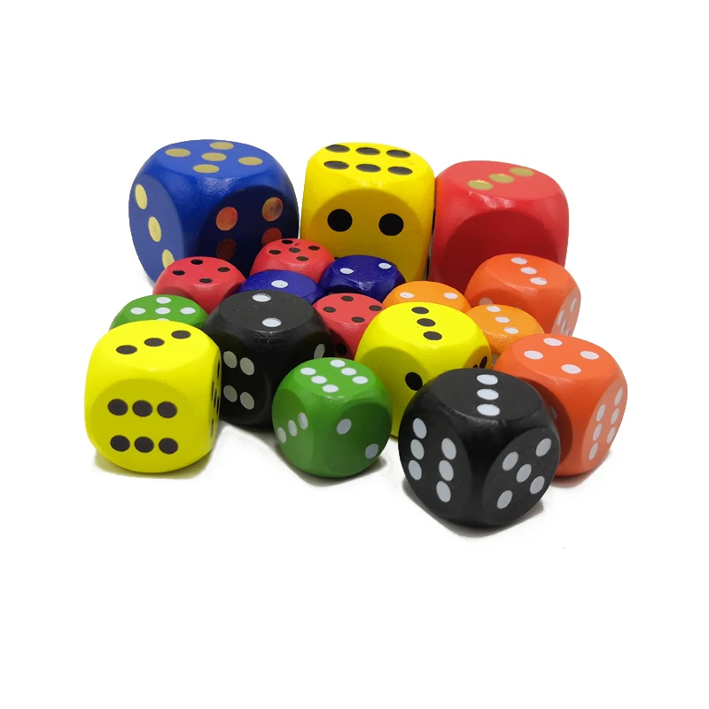 Factory Custom Wood Engraved Dice Wooden Printed Giant Yard Dice Set Playing Yard Wooden Custom Dice Kids Toys Set