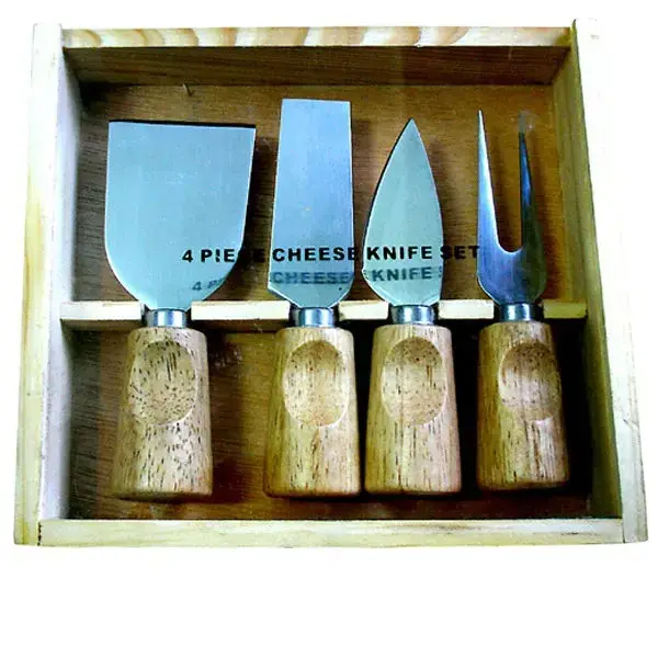 Cutter Pizza Cutter Axe Roller Divider Wheel Blade Knife Tool Set Of 5 Cheese Board Knives Fondue Set With Wood Bamboo Handle