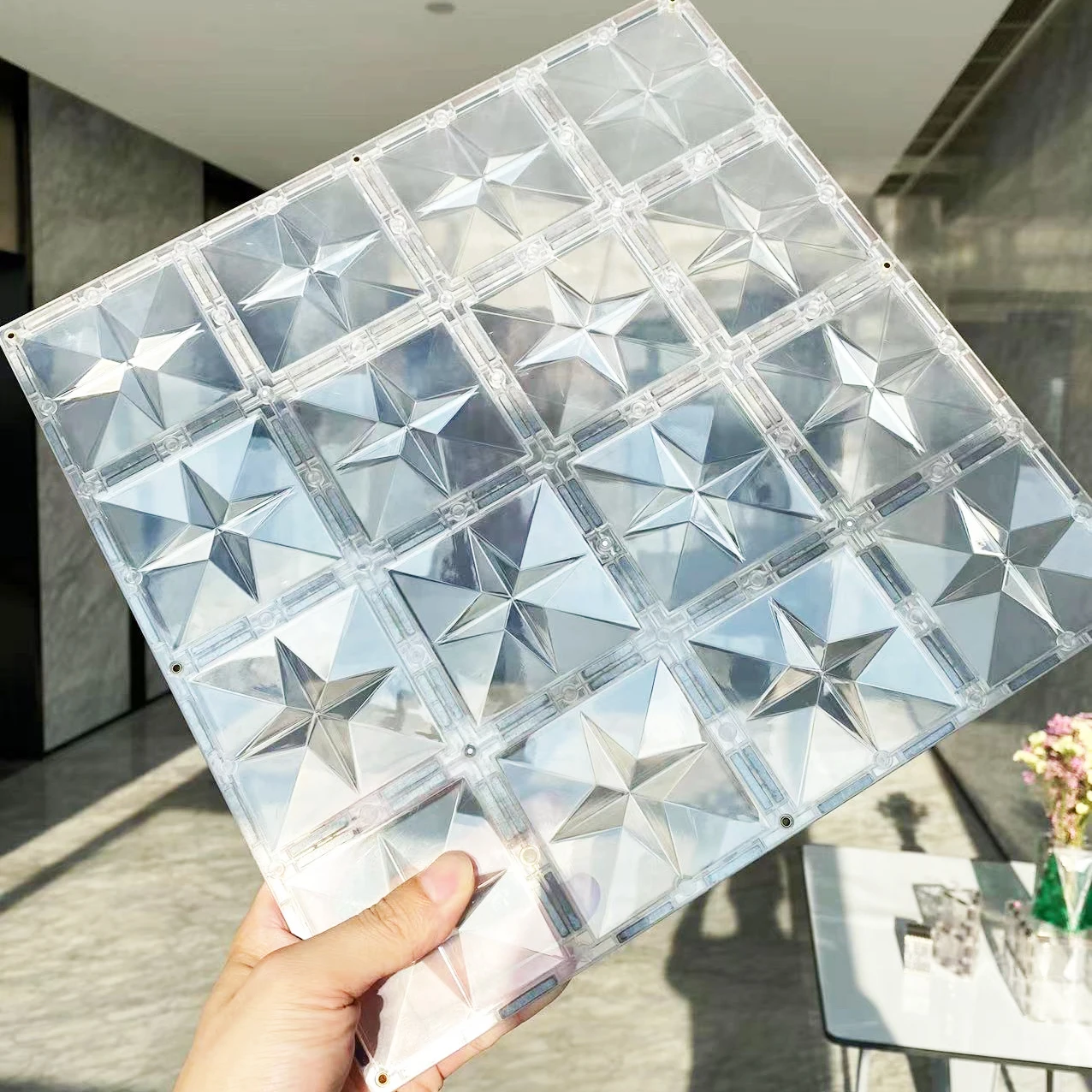 Mntl Star Giant Magnetic Building Tiles Kids Educational Steam Toy Super Big Plate Magnetic Block Tiles For Kids