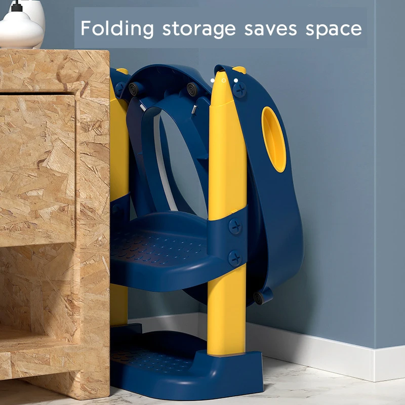 Blue Pink Step Stool Ladder Kids Potty Training Seat Baby Foldable Baby Potty Training Toilet Wholesale