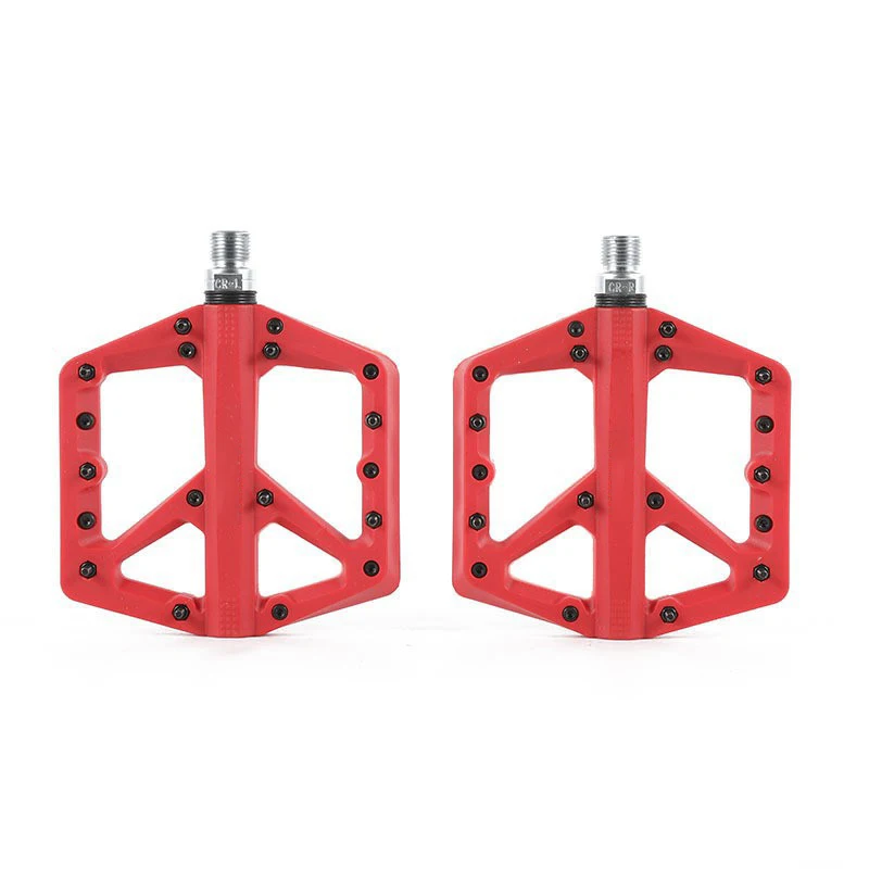 Flat Pedals for Gravel Bike Cycling MTB Bike Bicycle Pedals Nylon Pedals Durable Widen Area