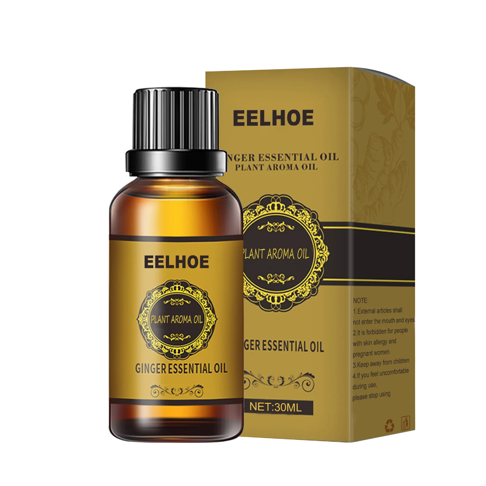 eelhoe ginger oil belly slimming massage oil stress relief skin tone improvement skin care K1