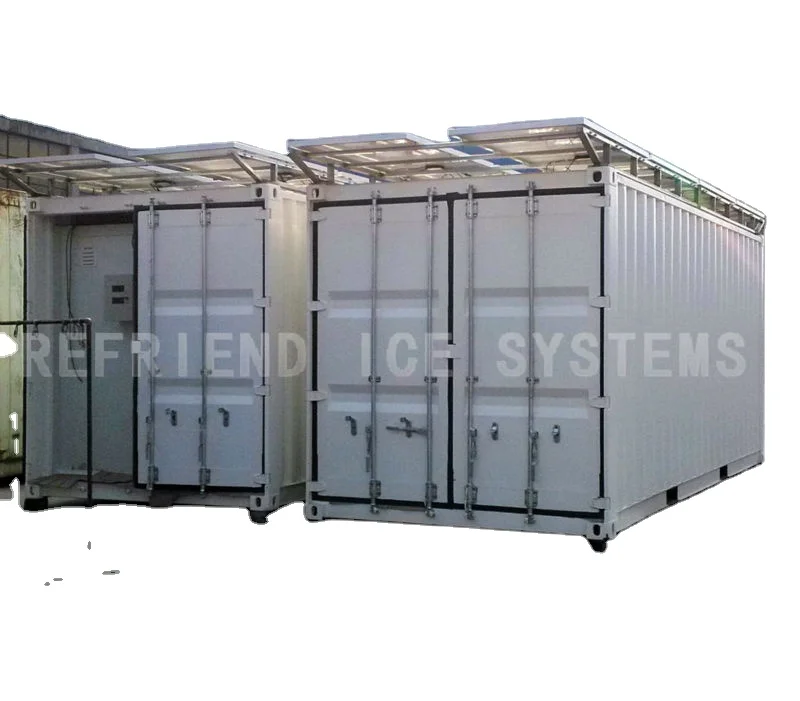 20ft Solar Power Container Freezer and Chiller and ice maker