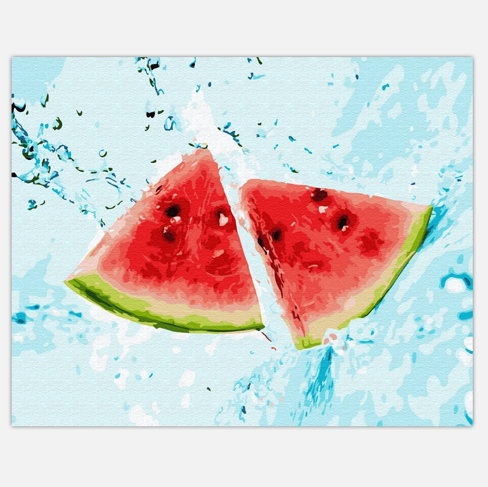 Paintboy 40*50 GX33879 Summer Fresh Watermelon DIY Paint By Numbers on canvas framed