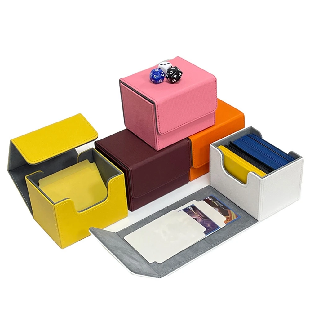 100+ PU Leather Tcg With Top Loading Custom Game Card Deck Box For Yugioh MTG Cards