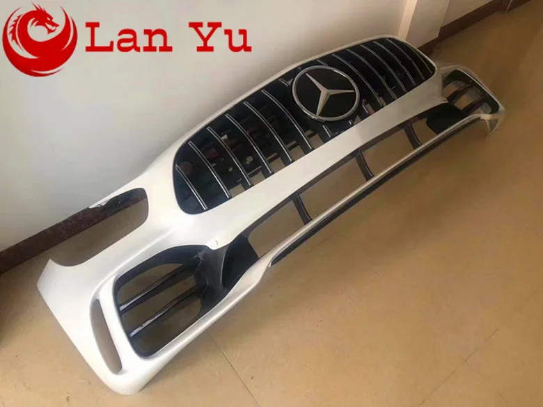 Suitable for Mercedes AMG GT GTS GTC refitting GTR big surrounding carbon fiber front bumper middle net front bumper lower lip