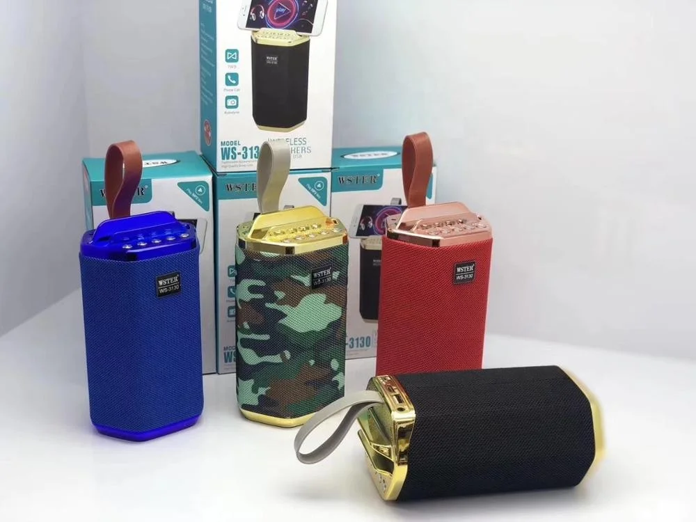 Оригинальный WSTER WS3130 Поддержка USB TF карта FM радио динамик большие Студийные мониторы синий зуб