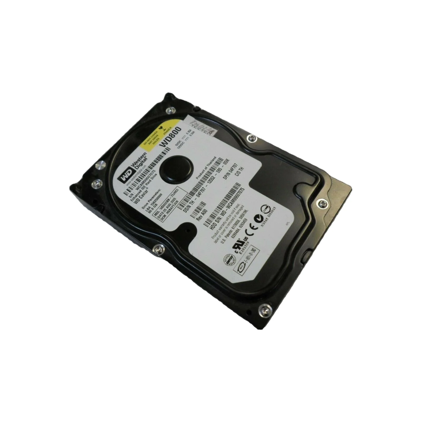 Refurbished 3.5' 80GB HDD 7.2K Rpm 4F797 04F797 CN-04F797 WD800BB-75JHC0 For WD Hard Disk Drive