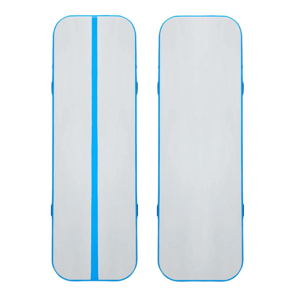 Custom  Inflatable Blue Air Track Gymnastics Yoga Taekwondo Fitness Training Mattress with build in pump