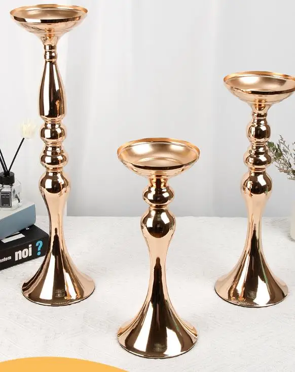 Candle Wax Promise Decoration Tall Road Lead Wedding Centerpieces Gold Tables Flowers Vases Holders Stands