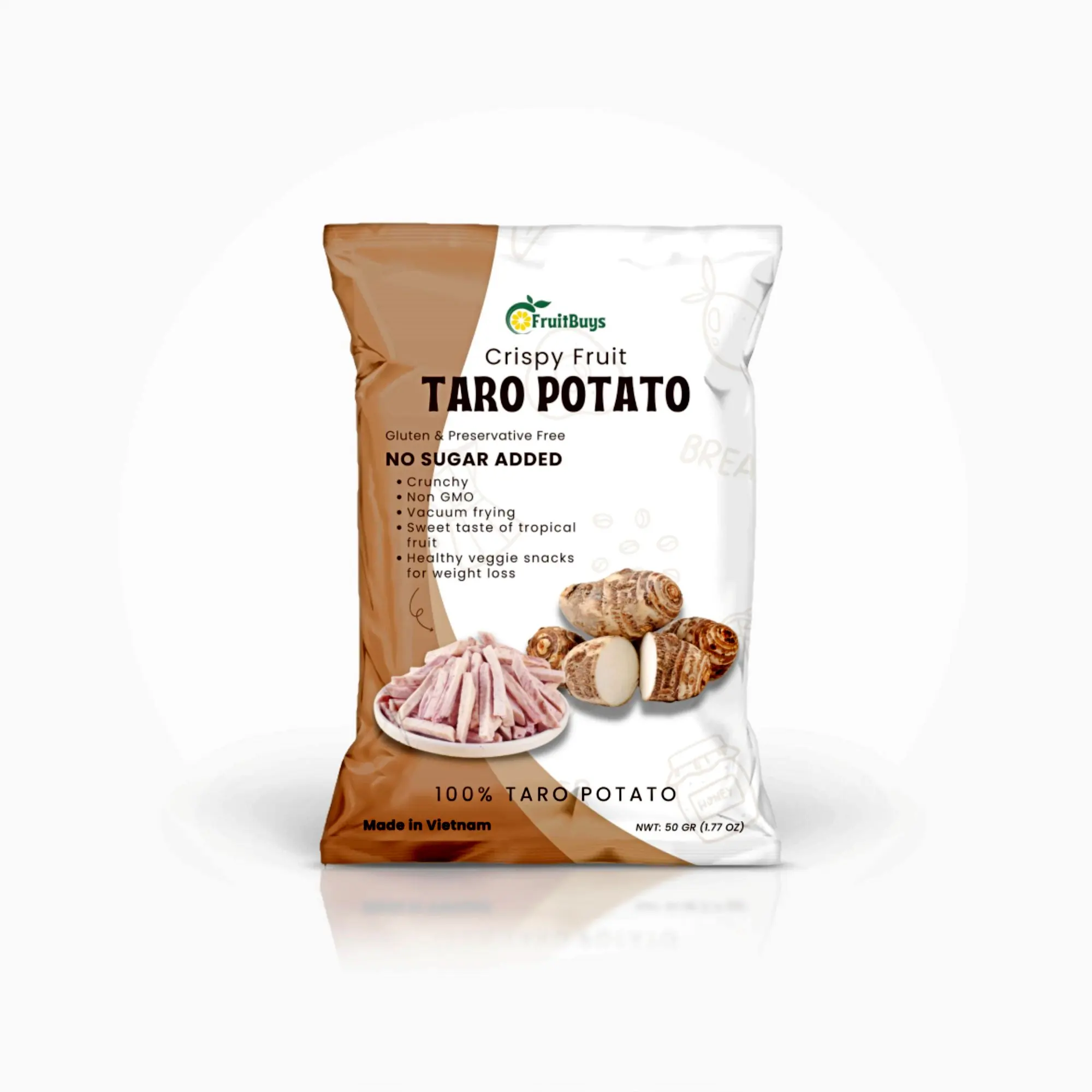 Dried Fruit Wholesalers	 Healthy Weight Loss	Taro Chips Potato Vacuum Fried	from FRUITBUYS VIETNAM
