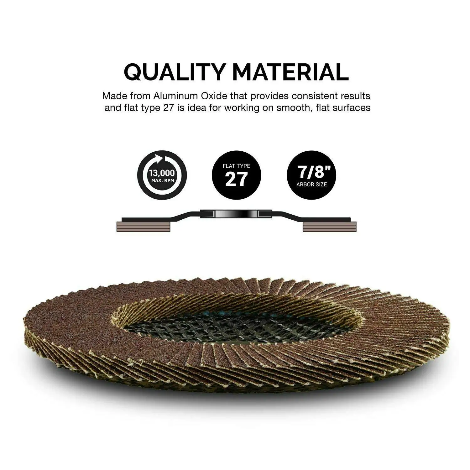 Angle grinder used aluminum oxide 5inch composite car polishing sanding coarse flap disc