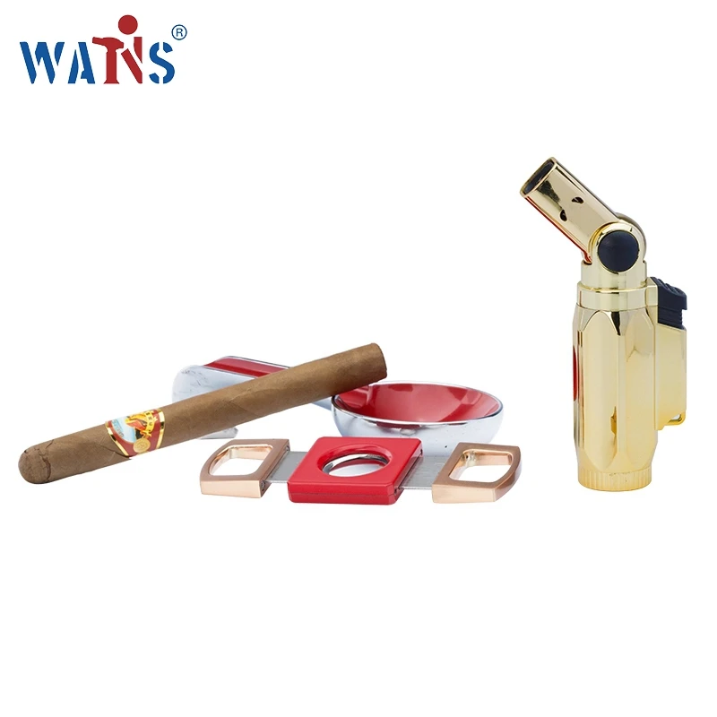 BS-106 Refillable jet flame torch butane gas cigarette cigar lighter