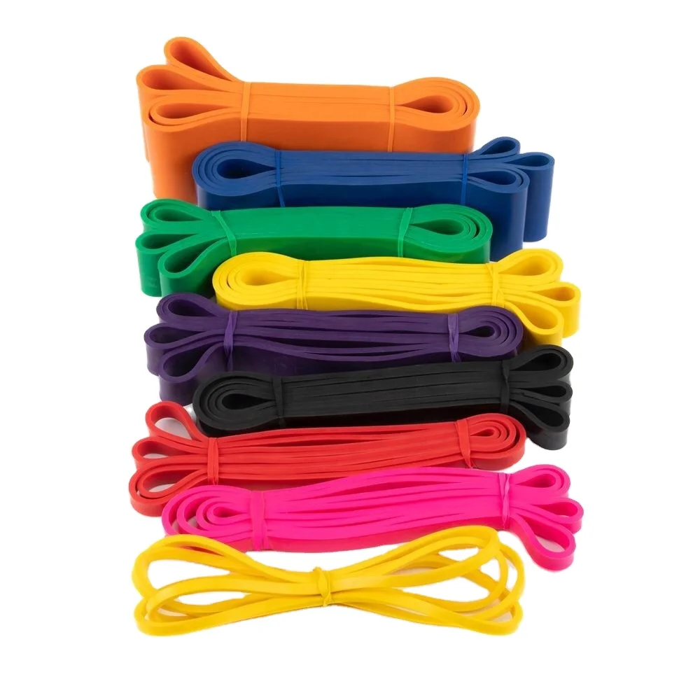 100% Latex Custom Printed Heavy Duty  Loop Pull UP  Resistance Bands