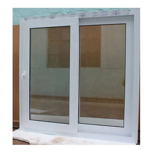 Premium quality double glass plastic sliding windows pvc