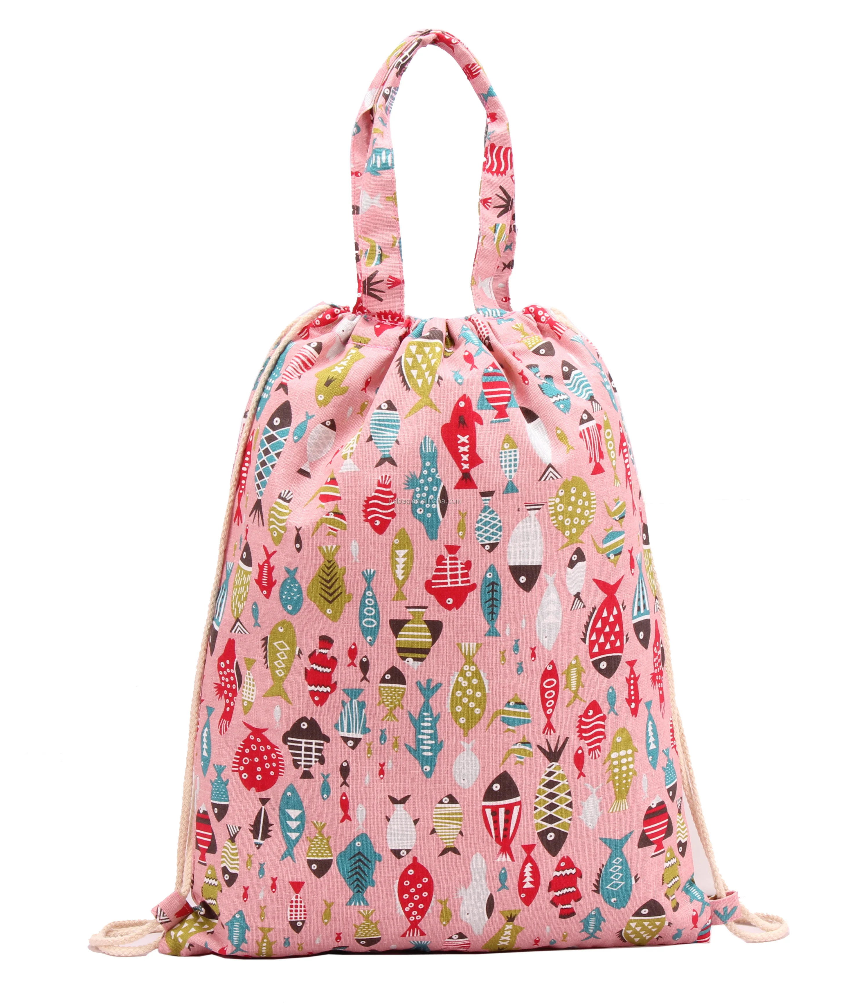 Wholesale Durable Cotton Drawstring Tote Bag Gifts Bag Accept Customized Logo Printing