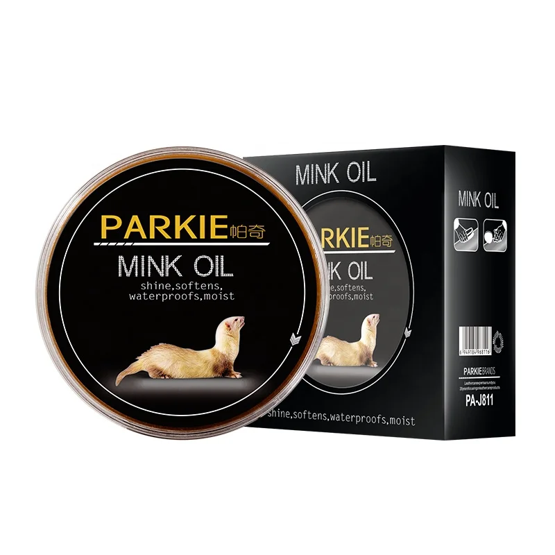 Лидер продаж 2021, 50 г, нейтральный крем для обуви, полировка кожи, PIKI Parkie, натуральное масло норки, водонепроницаемое масло