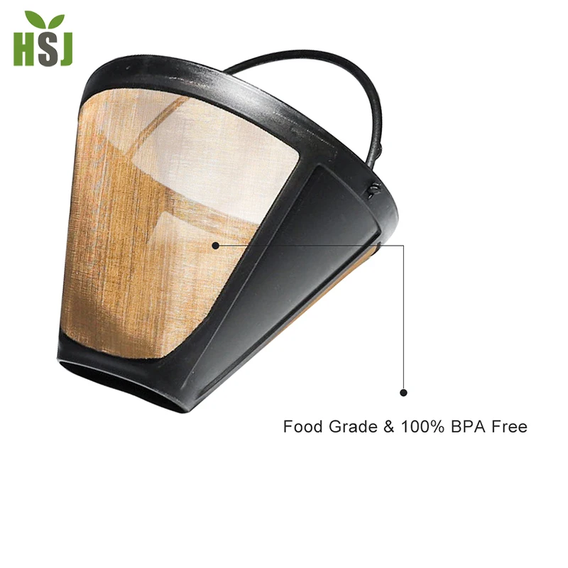 Reusable No.4 Cone Style KRUPS Reusable Coffee Filter Replaces Your F0494210 Permanent Coffee Filter for KRUPS Machines