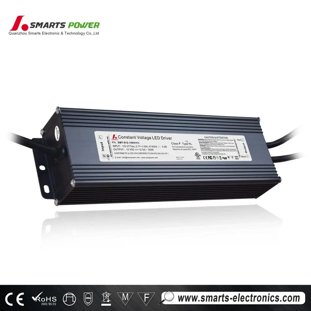 277VAC 150W Светодиодный драйвер постоянного напряжения производит с сертификацией UL сертификация