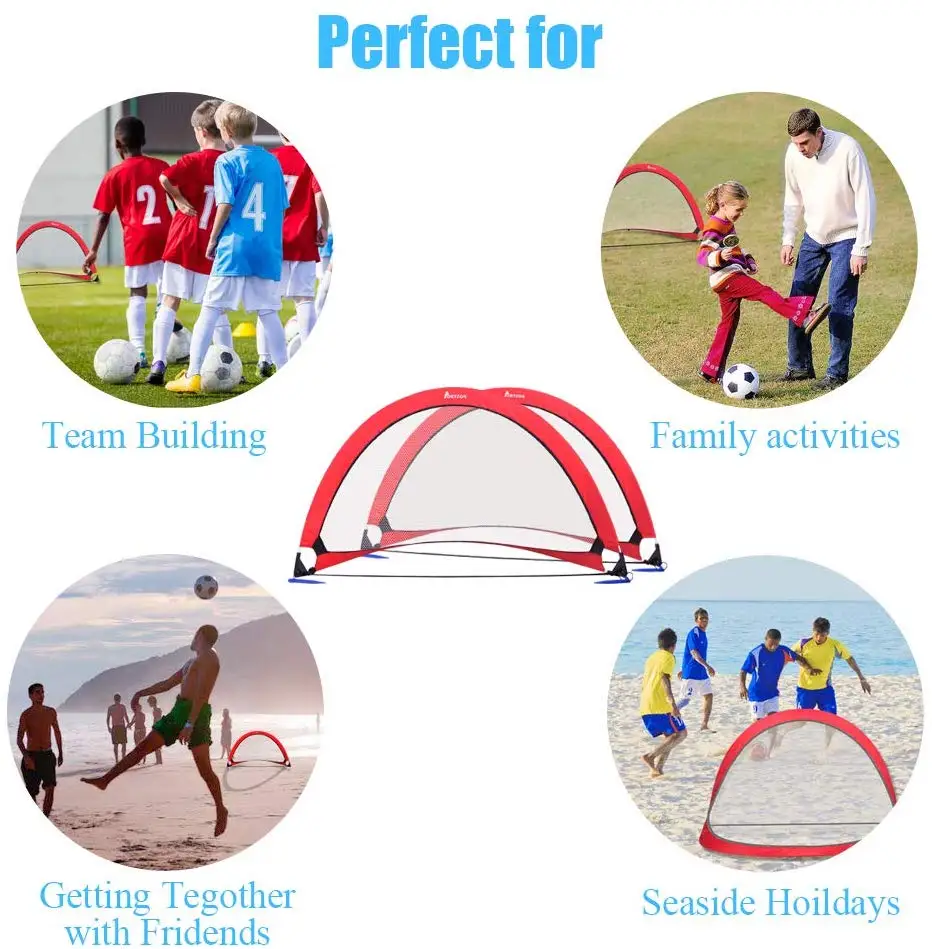 pop up Soccer Goal Set Soccer Goals for Backyard- Portable Soccer Nets with Carry Bag for Indoor & Outdoor Sports