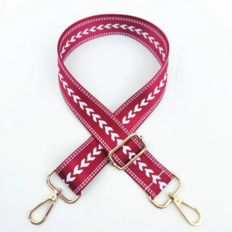2024 Factory Multi Color Nylon Arrow 3.8 CM Wide Shoulder Strap Adjustable Replacement Shoulder Strap Bag Accessories